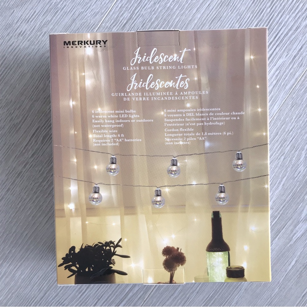 Merkury Innovations Iridescent Bulb String Lights - Picture 2 of 4